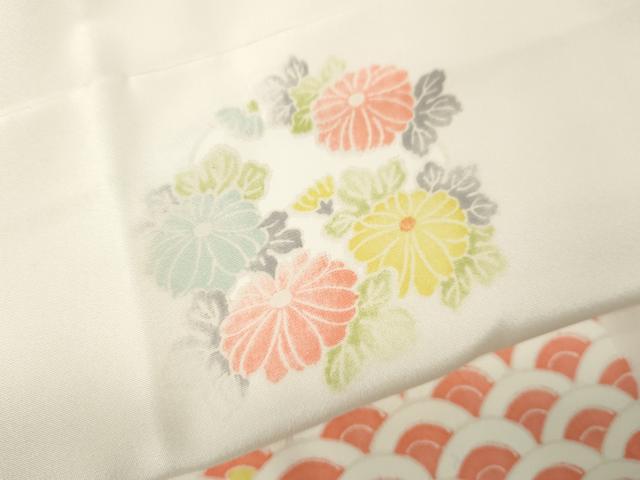 平和屋着物●長襦袢 袷 作家物 吉祥花丸文 正絹 逸品 CABJ6655ut