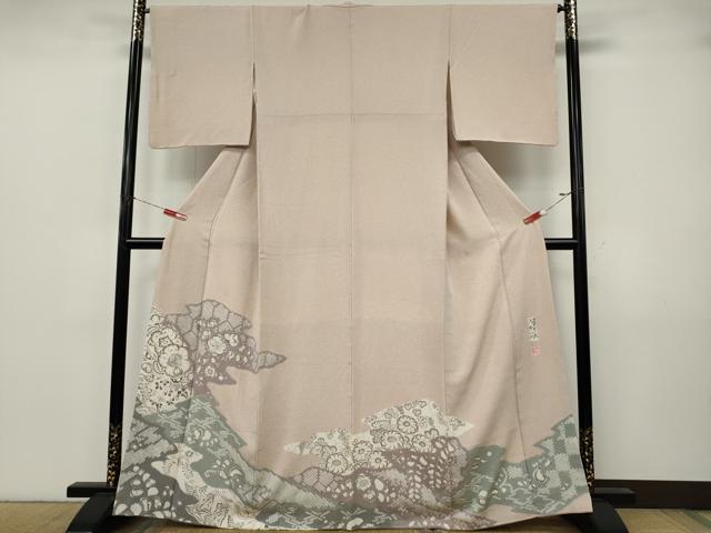 平和屋着物●西洞院辻が花 大脇一心 色留袖 辻が花 絞り 正絹 逸品 CABJ6662ut