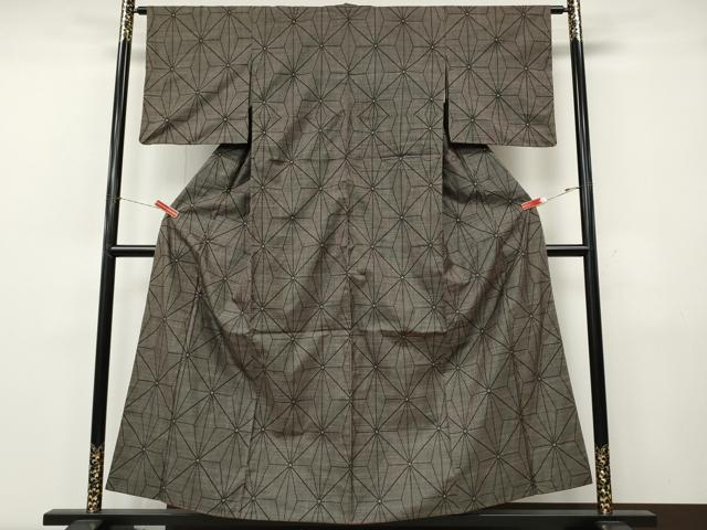 平和屋着物●本場大島紬 7マルキ 麻の葉文様 正絹 逸品 CABJ6681ut