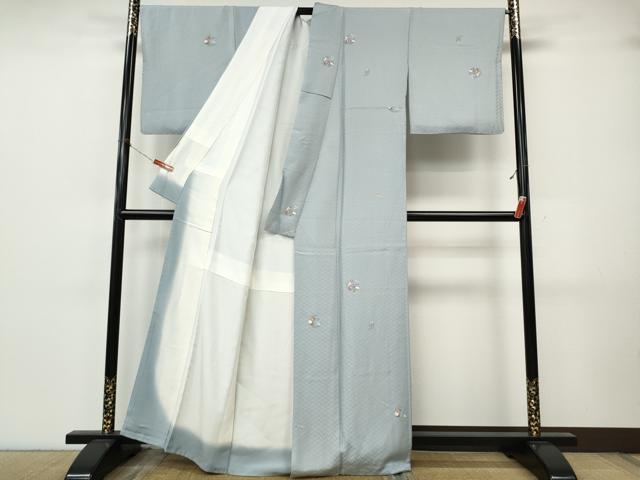 平和屋着物●上質な小紋 友禅 草花丸文 正絹 逸品 CABJ6684ut