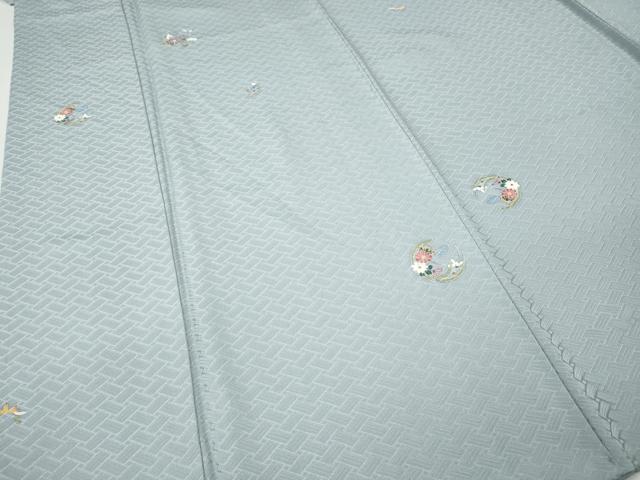 平和屋着物●上質な小紋 友禅 草花丸文 正絹 逸品 CABJ6684ut