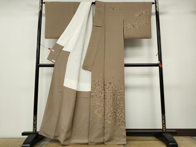 平和屋着物●訪問着 総刺繍 道長舞花文 金糸 正絹 逸品 CABJ6691ut