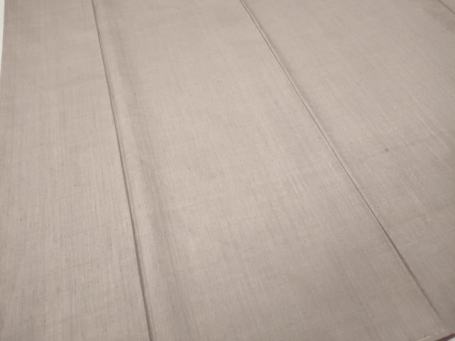 平和屋着物●本場結城紬 重要無形文化財 色無地 薄柿色 正絹 逸品 未使用 CABJ6694ut