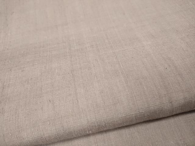 平和屋着物●本場結城紬 重要無形文化財 色無地 薄柿色 正絹 逸品 未使用 CABJ6694ut