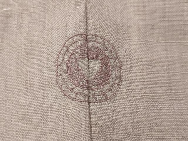 平和屋着物●本場結城紬 重要無形文化財 色無地 薄柿色 正絹 逸品 未使用 CABJ6694ut