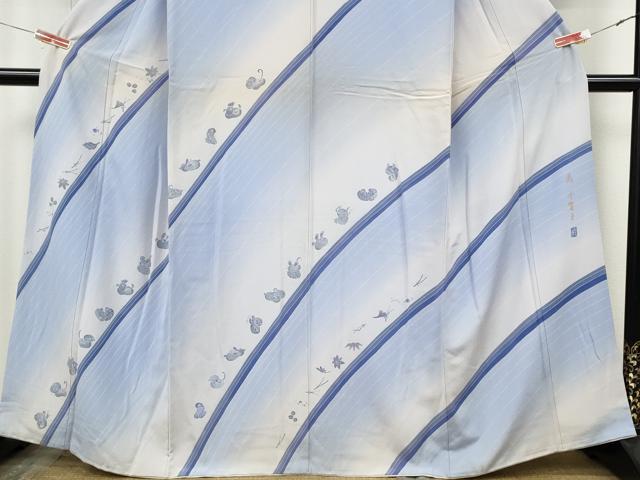 平和屋着物●糸目友禅作家 滝沢晃 訪問着 十二支 暈し染め 正絹 逸品 CABJ6709ut
