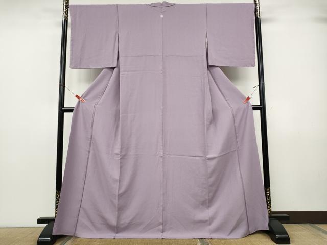 平和屋着物●上質な色無地 格子地紋 浅紫色 正絹 逸品 CABJ6727ut