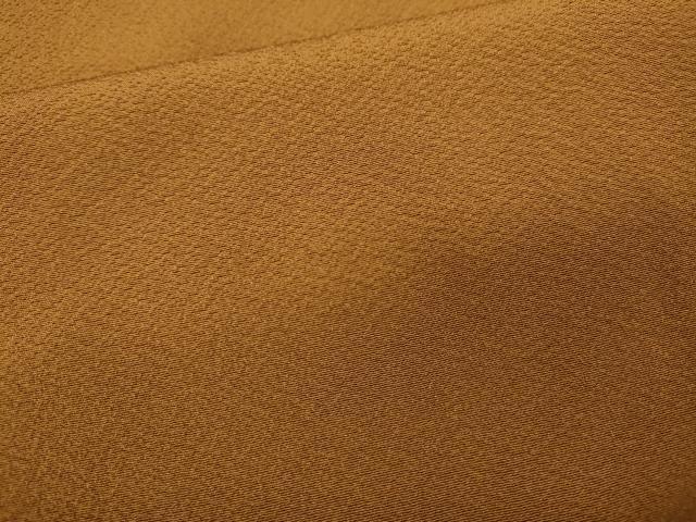平和屋着物●上質な色無地 琥珀色 正絹 逸品 未使用 CABJ6736ut