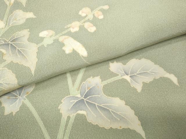 平和屋着物●本加賀友禅作家 沢飯芳雄 訪問着 枝花文 正絹 逸品 CABJ6743ut
