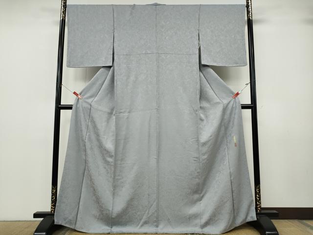 平和屋着物●本草木染作家 瑞寶 色無地 霞地紋 霞色 正絹 逸品 CABJ6746ut