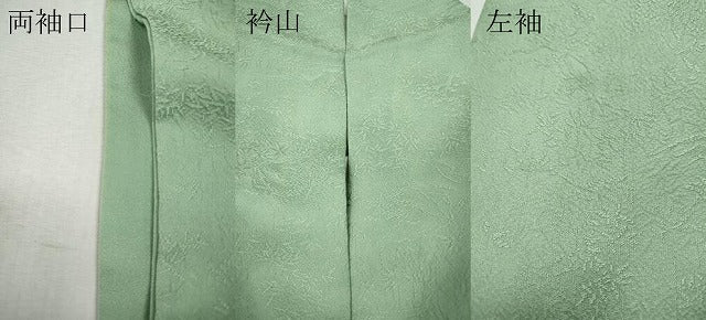 平和屋着物●上質な色無地 円山慶挙 松波風竹 裏葉柳色 正絹 逸品 CABJ6754ut