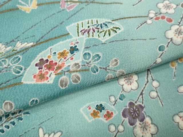 平和屋着物●上質な小紋 地紙花文 暈し染め 正絹 逸品 CABJ6764ut
