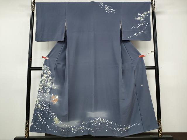平和屋着物●訪問着 友禅 作家物 枝桜 童子遊び 正絹 逸品 CABJ6774ut