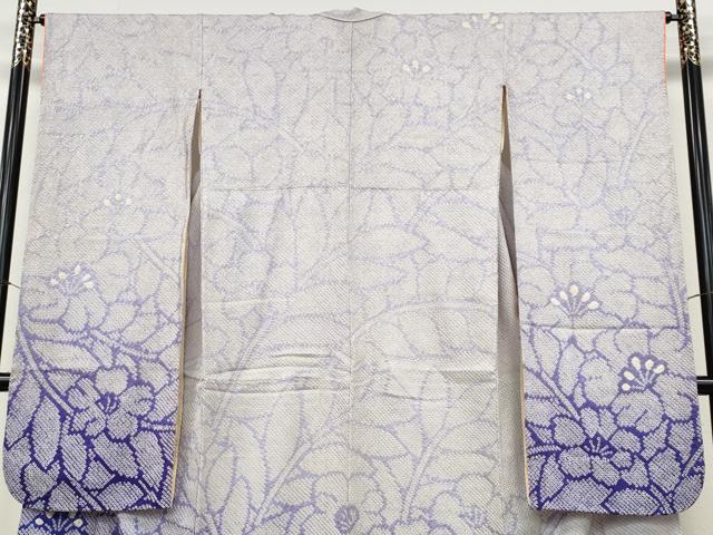 平和屋着物●豪華振袖 総絞り 草花文 暈し染め 正絹 逸品 CABJ6794ut