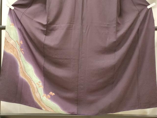 平和屋着物■訪問着 道長草木文 暈し染め 正絹 逸品 CABJ6862oy
