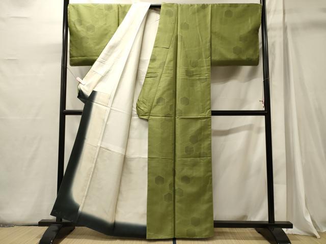 平和屋着物■上質な小紋 亀甲文 正絹 逸品 未使用 CABJ6873oy