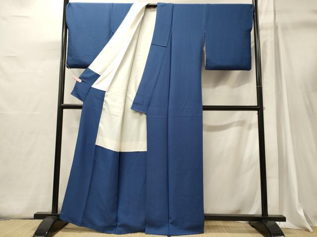 平和屋着物■上質な色無地 杜若色 正絹 逸品 CABJ6876oy
