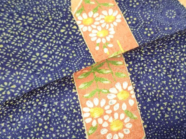 平和屋着物■上質な小紋 短冊草花文 金彩 正絹 逸品 CABJ6881oy