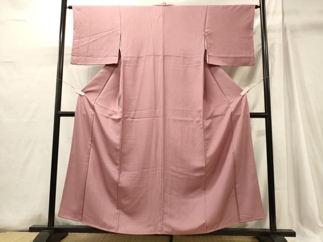 平和屋着物■上質な色無地 石竹色 正絹 逸品 CABJ6882oy