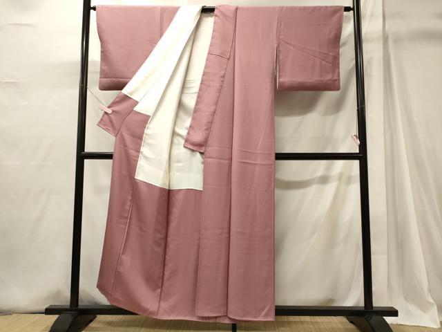 平和屋着物■上質な色無地 石竹色 正絹 逸品 CABJ6882oy