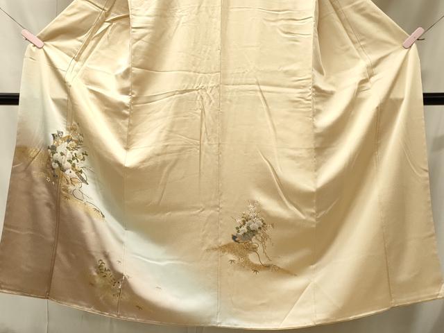 平和屋着物■訪問着 束ね熨斗花文 暈し染め 金彩 正絹 逸品 未使用 CABJ6885oy