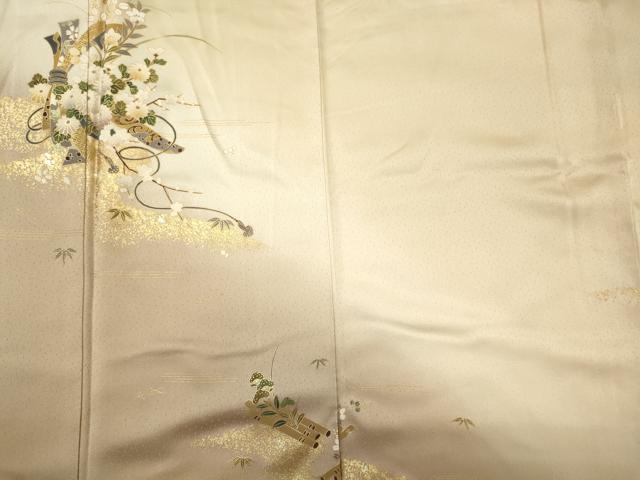平和屋着物■訪問着 束ね熨斗花文 暈し染め 金彩 正絹 逸品 未使用 CABJ6885oy