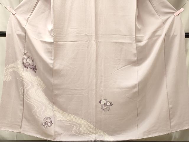 平和屋着物■訪問着 絞り 流水花文 正絹 逸品 CABJ6900oy