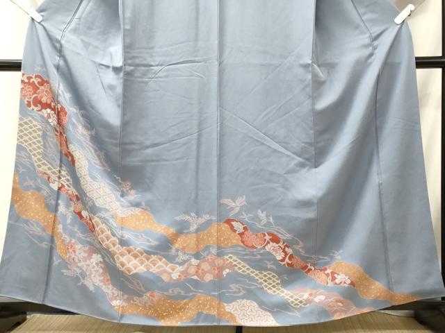 平和屋着物■豪華色留袖 刺繍 道長吉祥花唐草文 金彩 正絹 逸品 CABJ6908oy