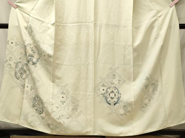平和屋着物■訪問着 松皮菱花文 金彩 正絹 逸品 CABJ6910oy