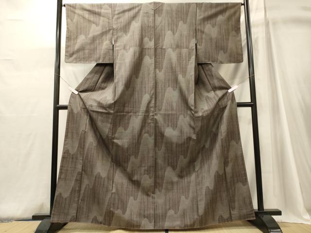 平和屋着物■本場大島紬 9マルキ 抽象文様 正絹 逸品 未使用 CABJ6913oy