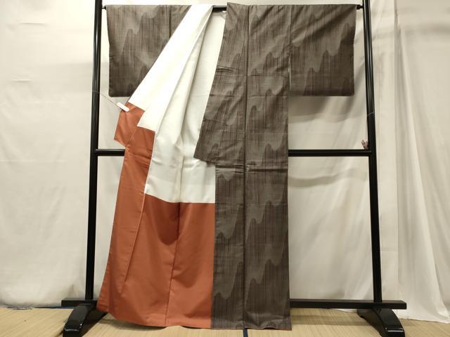 平和屋着物■本場大島紬 9マルキ 抽象文様 正絹 逸品 未使用 CABJ6913oy