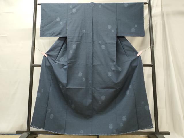 平和屋着物■上質な紬 80亀甲 亀甲文 正絹 逸品 未使用 CABJ6922oy