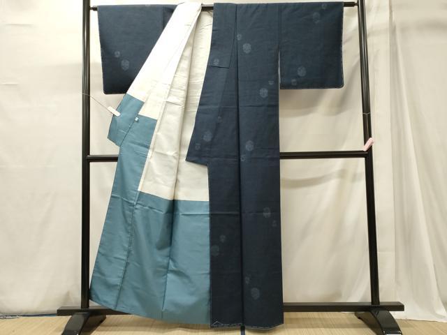 平和屋着物■上質な紬 80亀甲 亀甲文 正絹 逸品 未使用 CABJ6922oy