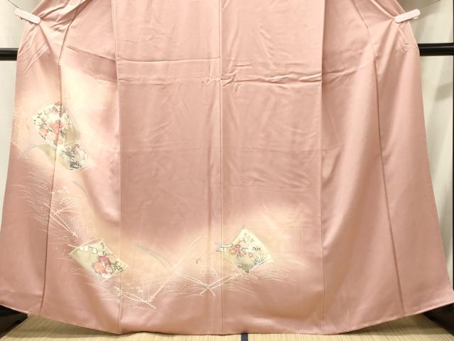 平和屋着物■訪問着 流水松葉花文 暈し染め 金彩 正絹 逸品 未使用 CABJ6923oy