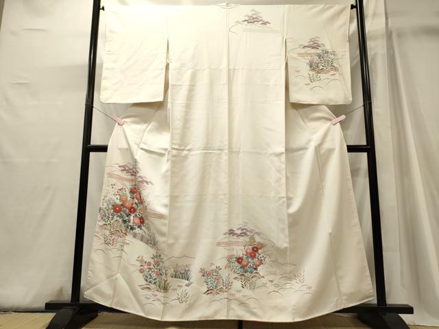 平和屋着物■訪問着 草華松文 正絹 逸品 CABJ6929oy