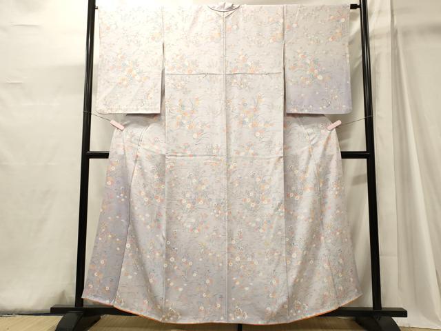 平和屋着物■訪問着 草花文 暈し染め 正絹 逸品 CABJ6930oy