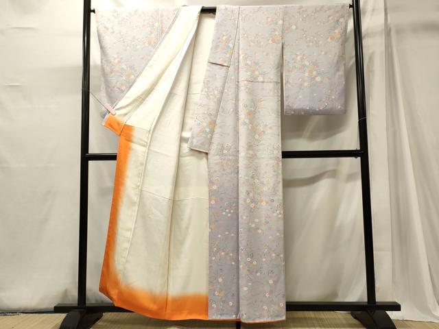 平和屋着物■訪問着 草花文 暈し染め 正絹 逸品 CABJ6930oy