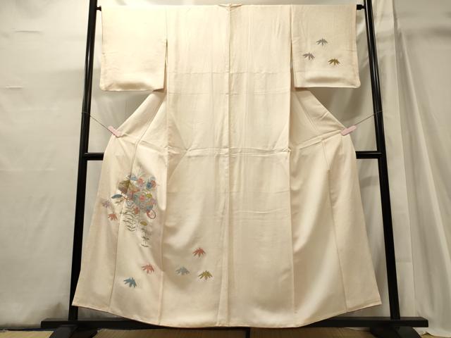 平和屋着物■訪問着 総刺繍 文箱草花文 正絹 逸品 CABJ6937oy