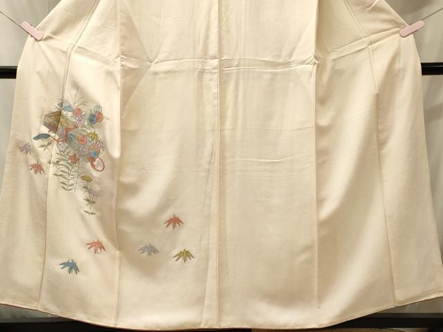 平和屋着物■訪問着 総刺繍 文箱草花文 正絹 逸品 CABJ6937oy