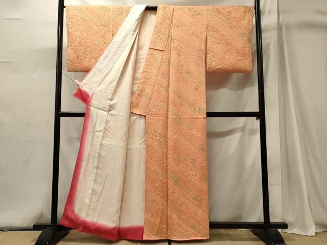 平和屋着物■上質な小紋 総絞り 立波文 正絹 逸品 CABJ6946oy
