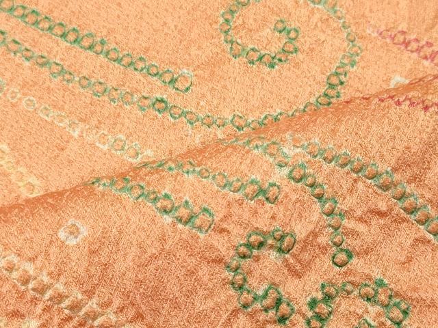 平和屋着物■上質な小紋 総絞り 立波文 正絹 逸品 CABJ6946oy