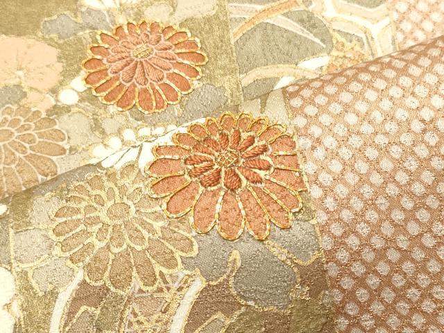 平和屋着物■訪問着 作家物 駒刺繍 短冊吉祥花車文 暈し染め 金彩 正絹 逸品 CABJ6951oy