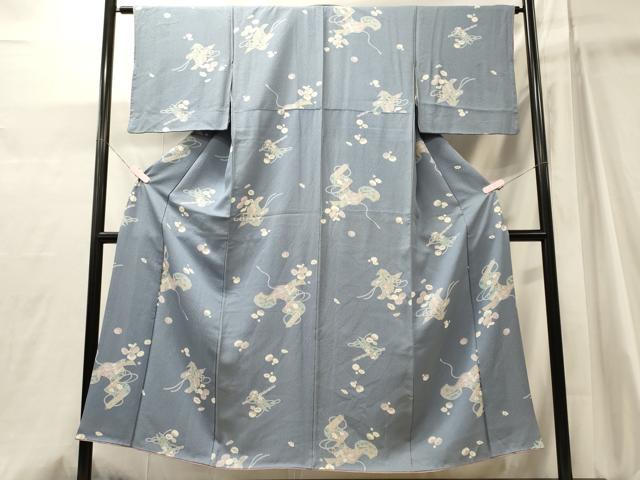 平和屋着物■上質な小紋 舞花吉祥文 正絹 逸品 CABJ6955oy