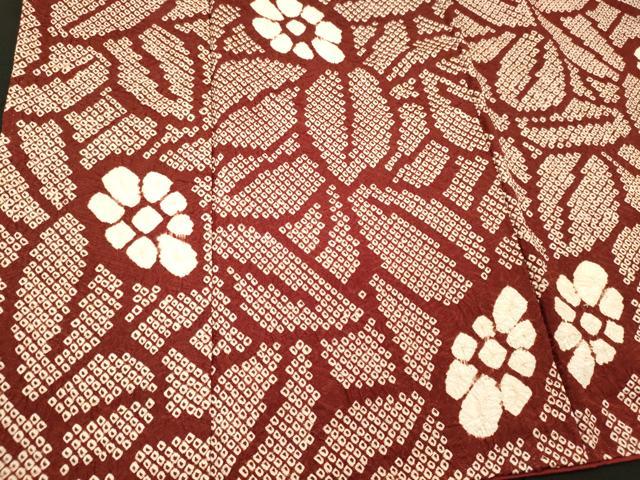 平和屋着物■上質な小紋 総絞り 草花文 正絹 逸品 CABJ6962oy