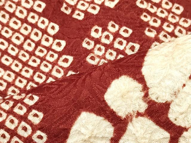 平和屋着物■上質な小紋 総絞り 草花文 正絹 逸品 CABJ6962oy