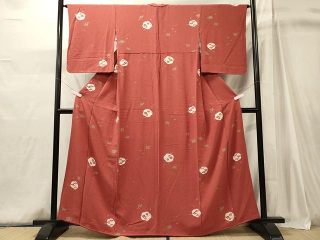 平和屋着物■上質な小紋 舞花文 金彩 正絹 逸品 CABJ6966oy