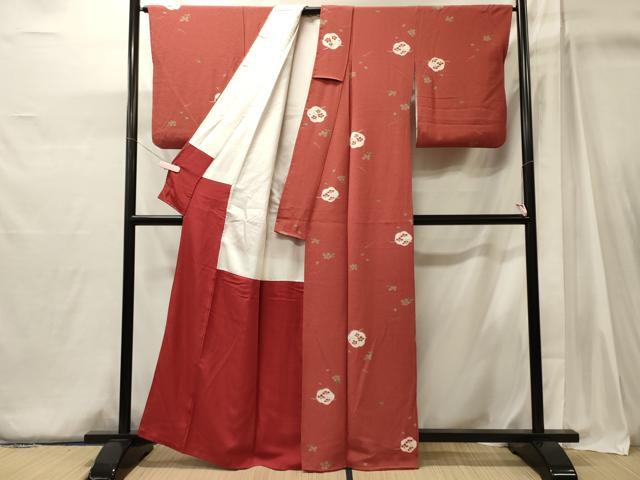 平和屋着物■上質な小紋 舞花文 金彩 正絹 逸品 CABJ6966oy