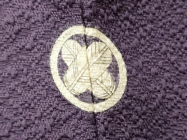 平和屋着物■上質な色無地 作家物 吉祥地紋 竜胆色 正絹 逸品 CABJ6968oy