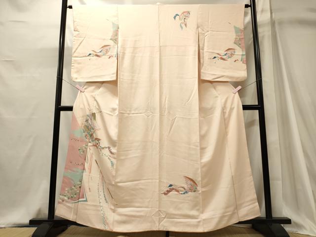 平和屋着物■訪問着 刺繍 誰が袖草花文 金銀彩 正絹 逸品 CABJ6987oy