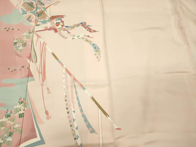 平和屋着物■訪問着 刺繍 誰が袖草花文 金銀彩 正絹 逸品 CABJ6987oy